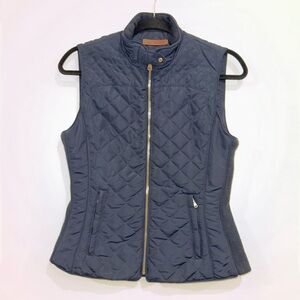 Zara Navy Quilted Vest, Woman’s Small